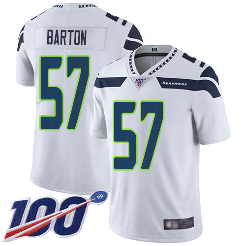 Seattle Seahawks Limited White Men Cody Barton Road Jersey NFL Football #57 100th Season Vapor Untouchable->youth nfl jersey->Youth Jersey